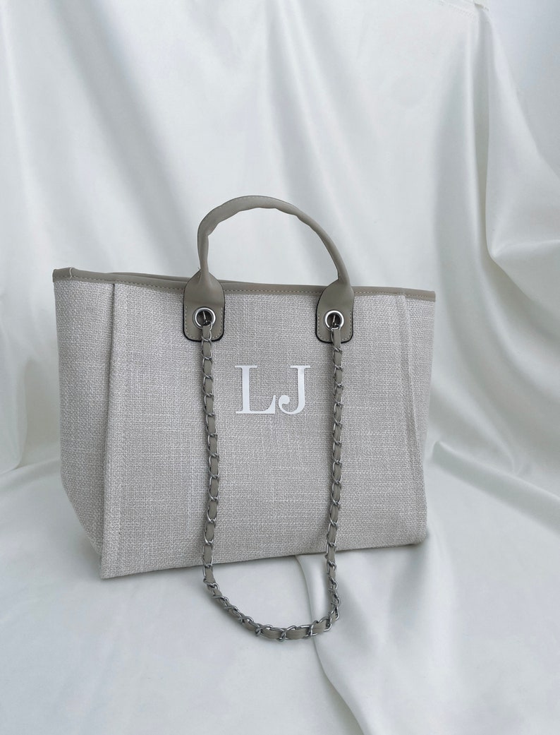 cream beach bag