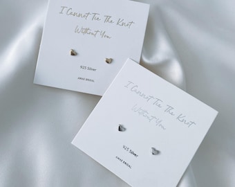 Bridesmaid proposal earrings 925 sterling silver bridesmaid heart earrings gold maid of honour jewellery bridal party gift silver earrings