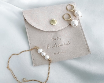 Sterling silver Bridesmaid bracelet fresh water pearl maid of honour jewellery bridal gift earrings bracelet bracelet bridesmaid jewellery