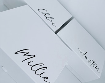 Personalised White Gift Box large Magnetic gift box bridesmaid proposal box birthday gift box present maid of honour gift wrap bridal boxes