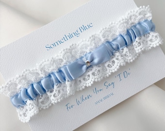 Something blue garter something blue gift for the bride garter wedding day gift bridal lingerie blue garter bride gift lace garter keepsake