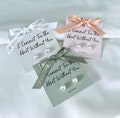 Bridesmaid pearl earrings bridesmaid gift maid of honour present jewellery silver earrings sage green wedding bridal party jewlery pink