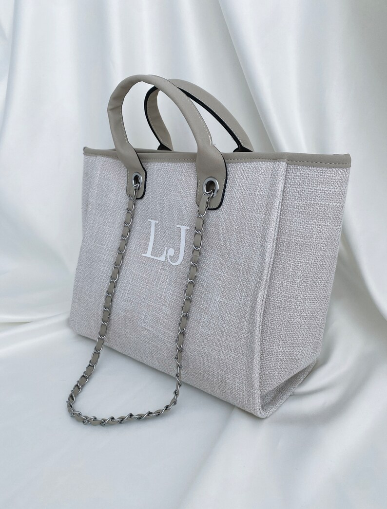 cream beach bag
