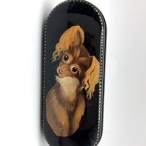 Glasses Case, Hand Painted, “Cute Dog”