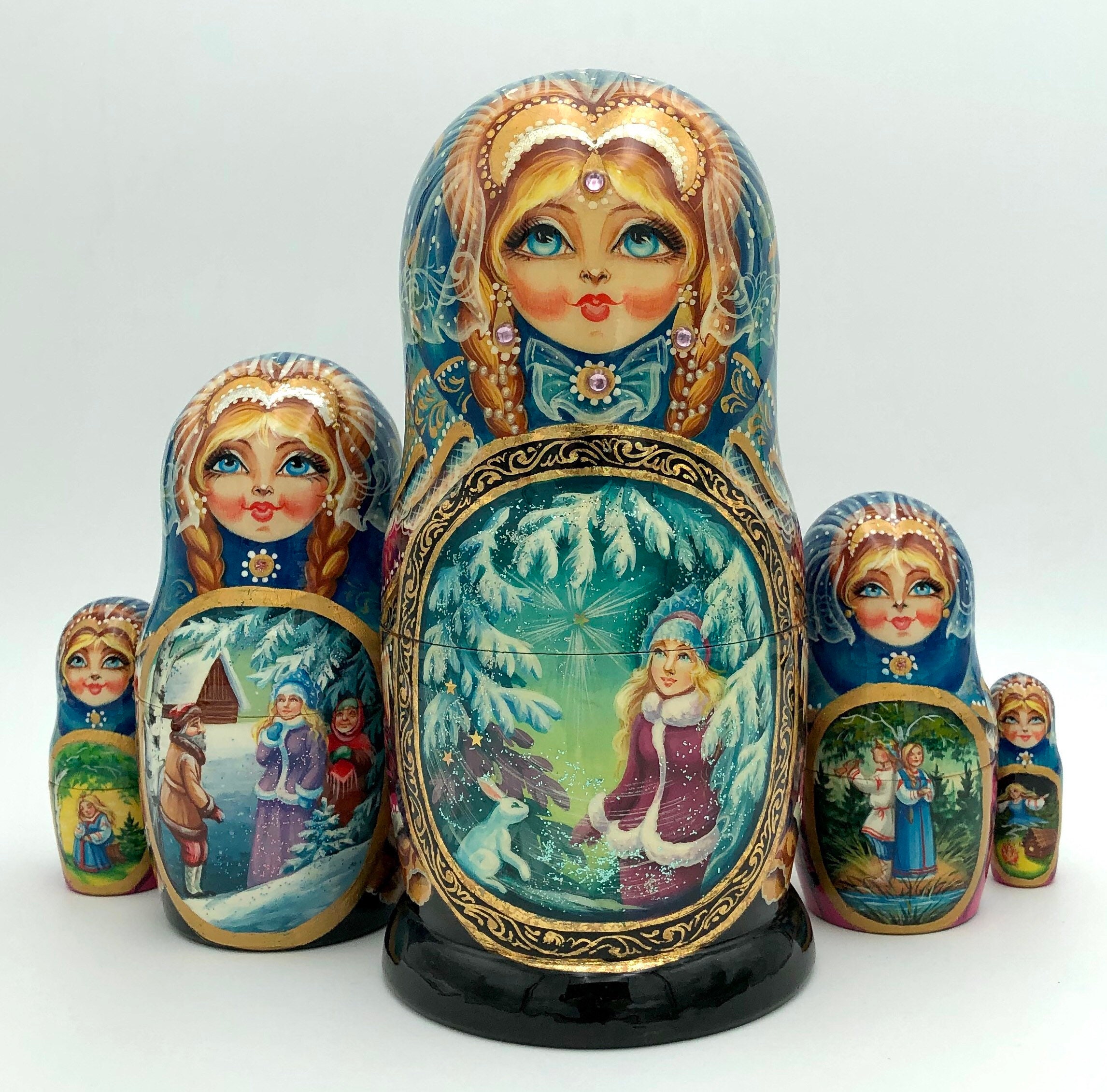 Traditional Nesting Dolls Signature Collection Stacking Etsy