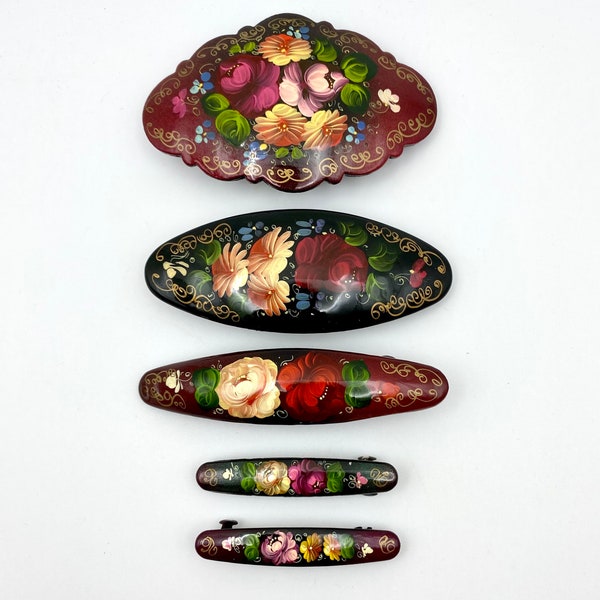 Wooden Hair Barrette Etsy