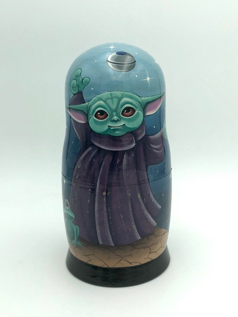 The Mandalorian Grogu Baby Yoda Inspired Nesting Dolls, Stacking Dolls