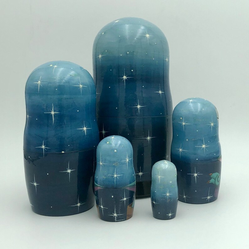 The Mandalorian Grogu Baby Yoda Inspired Nesting Dolls, Stacking Dolls