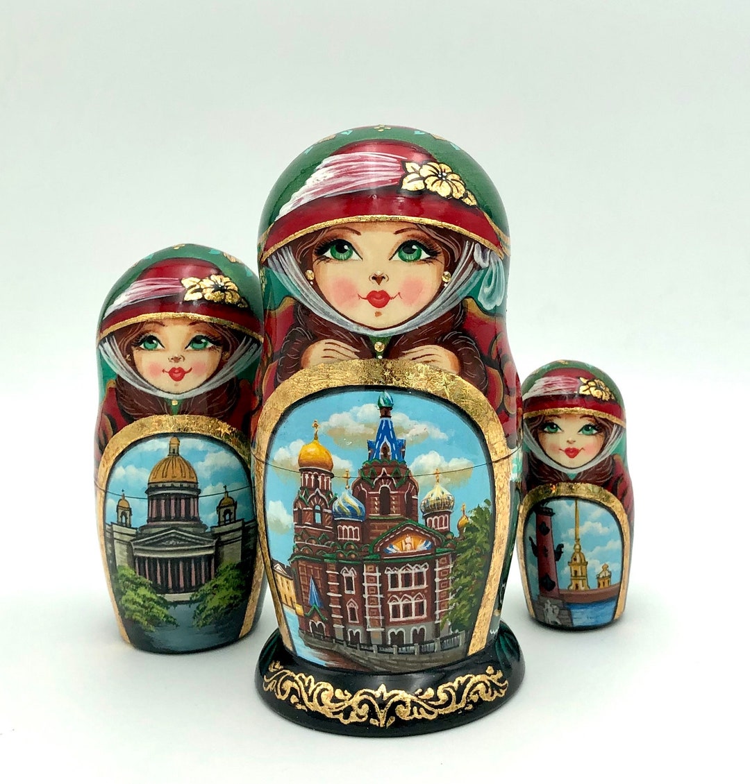 Traditional Nesting Dolls Signature Collection 55 14cm Etsy