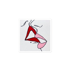 Mädchen küssen Mädchen Sticker