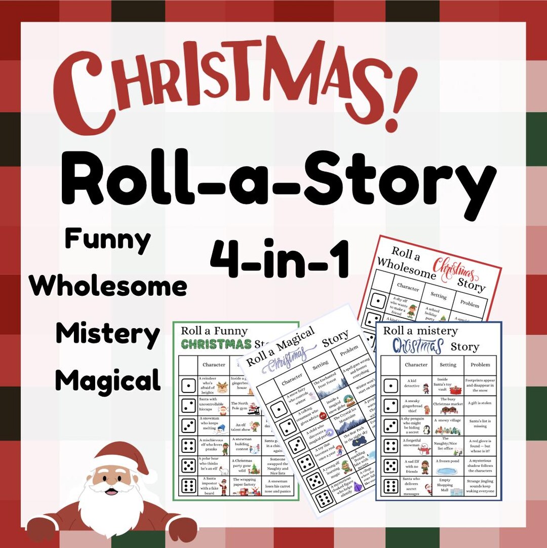Roll a Christmas Story Creative Writing Worksheets – 4 Prompts for ESL ...