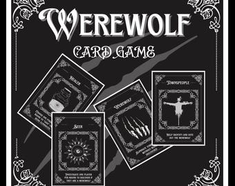 Werwolf Kartenspiel | Abzugsspiel | Mafia | Halloween-Aktivität l zum Ausdrucken