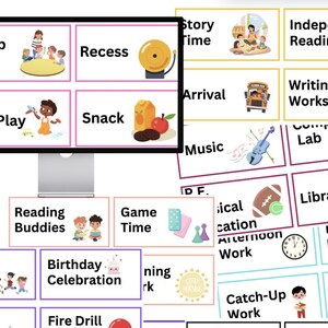 EDITABLE Visual Classroom Daily Schedule Cards | 90+ Cards | Classroom ...