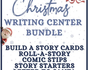 Paquete definitivo de escritura navideña: inicios de historias, indicaciones, cómics y creación de historias