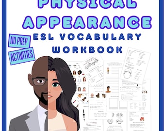 Körperliche Erscheinung ESL Workbook l Personen beschreiben Arbeitsblätter A1 A2. Haare, Augen, Alter und Gesichtszüge