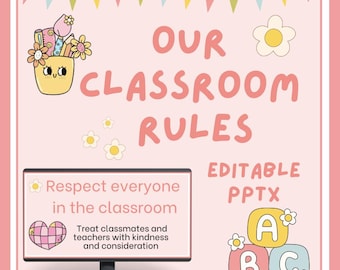 Our Classroom Rules | Editable Back to School PowerPoint Template for Teachers