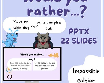 Lieber? | PPTX Spiel | Unmögliche Auflage | ESL ELL Digitale Aktivität