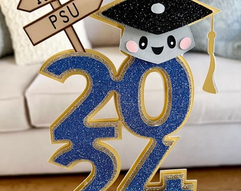 PERSONALIZED GRAD Cake Topper, 2024 GRAD Cake Topper, 2024 Graduation Decor, High School Grad, College Grad, Primary Grad