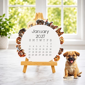 2027 DOG-lover Mini DESK Calendar, Pet owners, Vets, Pet sitters