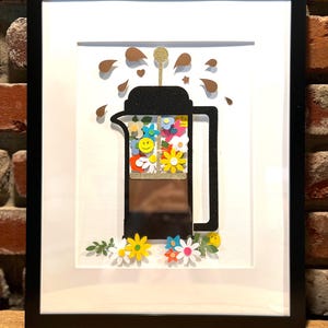 Personalized FRENCH Press COFFEE Art: Coffee Bar Decor