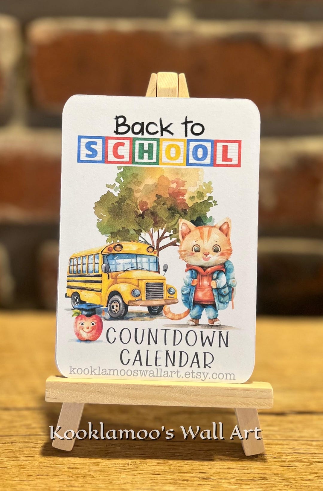 BACK to SCHOOL COUNTDOWN Calendar Mini Personalized End of Summer ...
