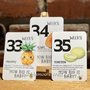 PREGNANCY Countdown Cards: Weekly Milestone Tracker with Easel, 20 double-sided cards (40 weeks)