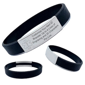 Customized Medical Alert Bracelet - Medical Alert Bracelet Women - Medical Alert Bracelet Men - Medical Alert Bracelet Kids - ID Bracelet