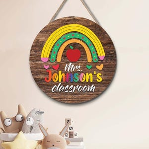 Classroom Welcome Sign, Teacher Door Hanger, Teacher Appreciation Gifts, Back to School Decor Gift
