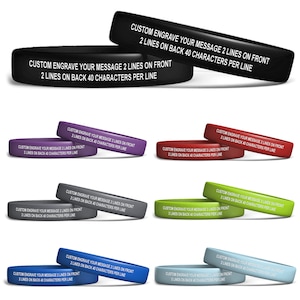 Engraved Silicone Coordinates Medical ID Autism Awareness Wristband
