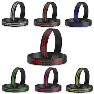 Emergency ID Bracelet - ID Wristbands - Customized Bands - Personalized id - Engraved - Alert ID Bracelets - Waterproof - Choose Your Color!