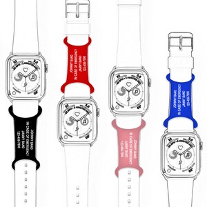 Medical Alert ID Band Attachments for Men, Women and Children. 100% silicone with a white silicone fill that will not chip fade or wash away. Designed to be worn on a watchband as a ID Tag. 4 color options, red, black, blue, pink with white fill.