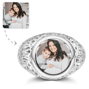 Custom Photo Ring - Picture Rings - Customized Photo Jewelry Ring - Cute Rings for Women - Photo Jewelry Ring - Picture memory ring