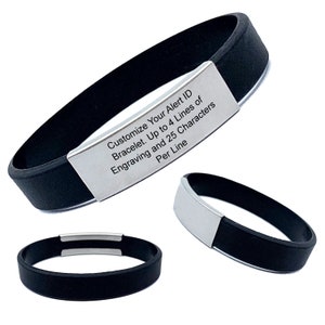 Personalized Silicone Medic ID Jewelry for All Ages