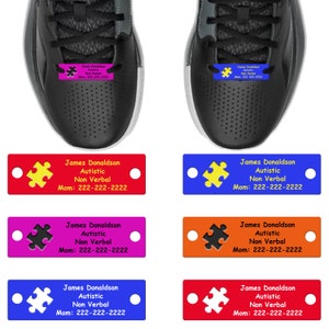 Personalized Autism Awareness Shoe Tag, Autism Awareness Shoe Tag, Custom Autism Shoe Tag, Autism Puzzle Shoe Tag, Autism Support Shoe Tag