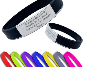 Personalisiertes Notfallarmband mit Gravur