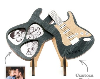 Púas de guitarra de madera personalizadas – Regalo musical grabado