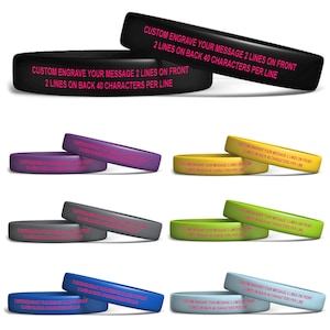 Emergency Alert Id Bracelet for Men, Women, and Children - Id Wristbands - Customized Bands - Personalized Id Bracelet - Choose Your Color!