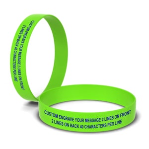 Emergency ID Bracelet - ID Wristbands - Customized Bands - Personalized id - Engraved - Alert ID Bracelets - Waterproof - Choose Your Color!