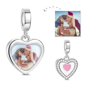 Personalized Pandora Charm, Photo Charm, Charm Pandora Photo, Fits Pandora Bracelet, Necklace Charm, Gift for Her - Pandora Picture Charm