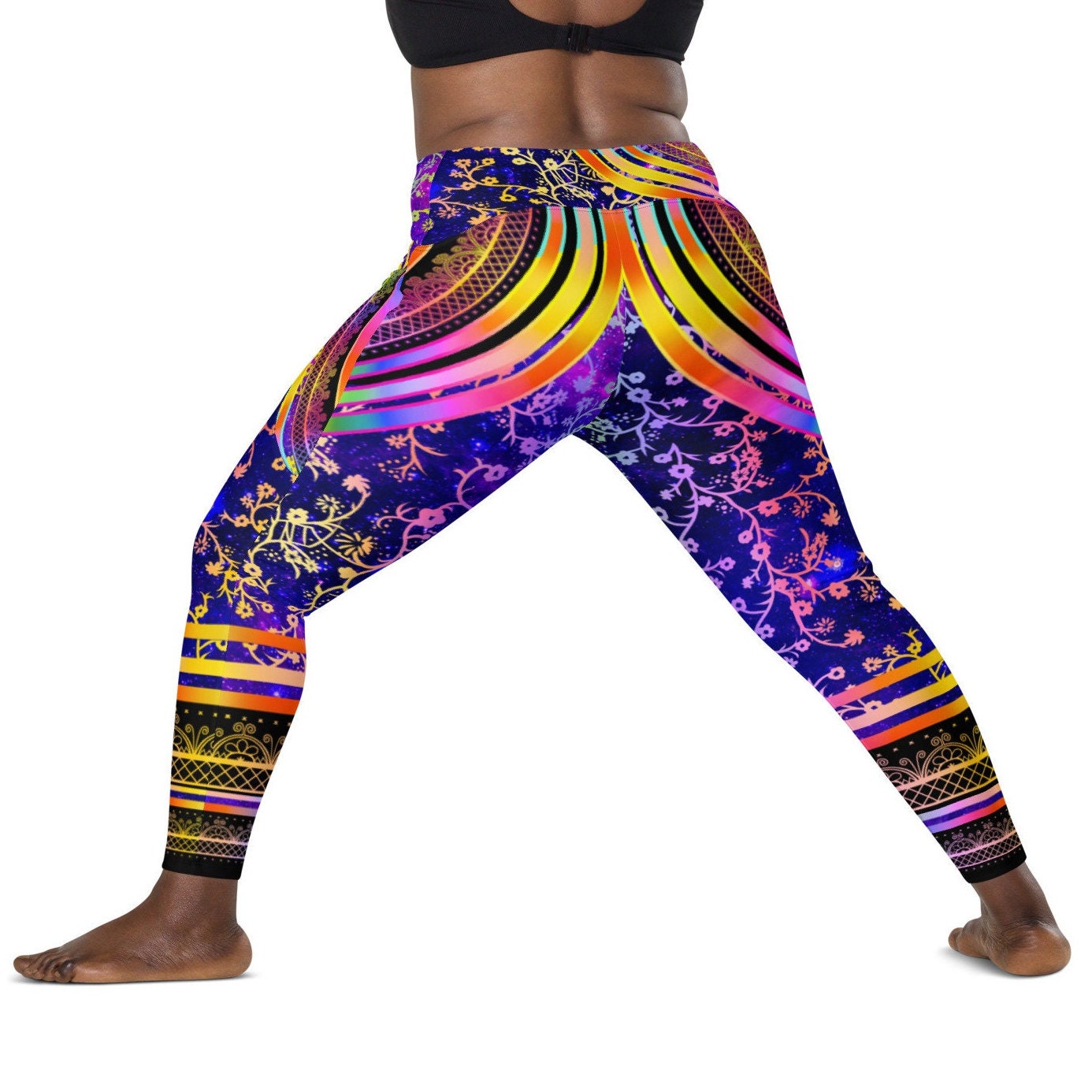 Rainbow Sky Leggings With Pockets Etsy