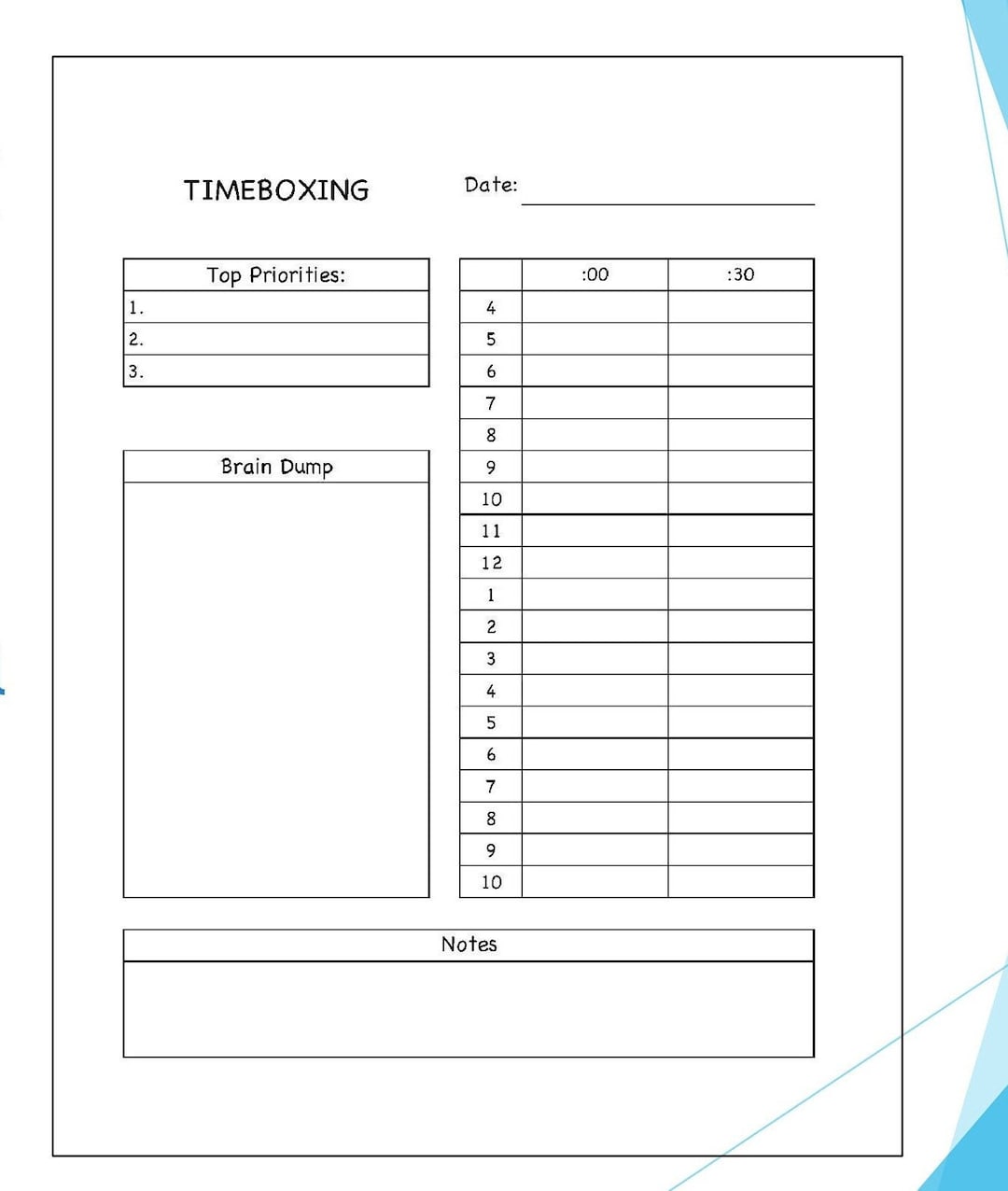 Daily Time Box Template / Elon Musk Tome Blocktemplate Etsy Daily Time Box Template / Elon Musk Tome Blocktemplate Etsy