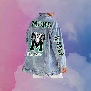 Customized (Men/Women) Denim Jacket School/Sports/Work