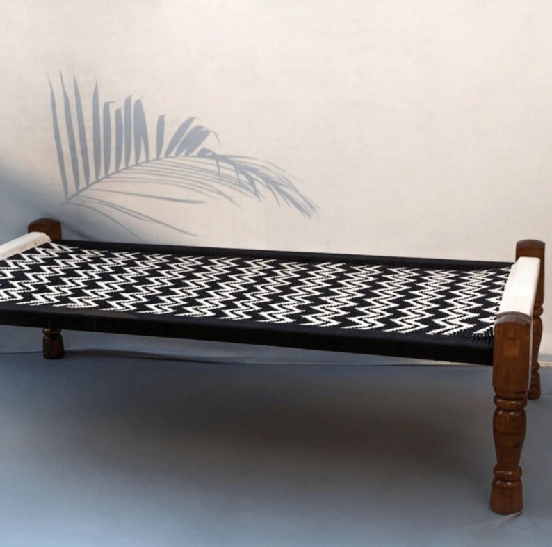 Wooden Indian Desi Rajasthani Khat, Solid Wood Charpai,handmade Khat