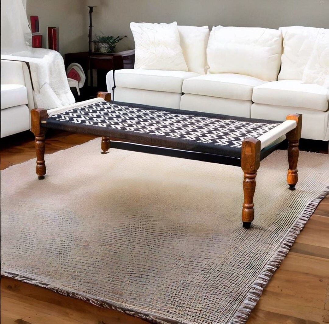 Wooden Indian Desi Rajasthani Khat, Solid Wood Charpai,handmade Khat