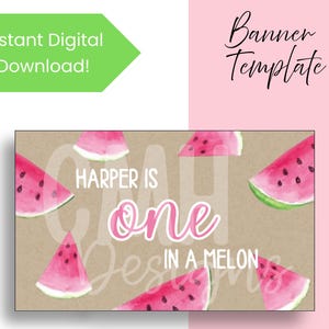 One in a Melon Banner Template