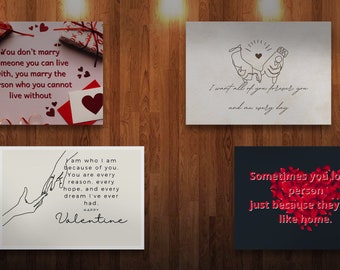 Valentines day postcard / Digital downloadable files