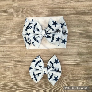 Cowboys Star Football Baby Headwrap- Football Bow