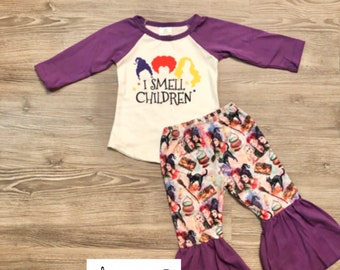 I smell children Bell bottoms set- Toddler girl flare pants