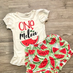 Eine in einer Melone Wassermelone Set-Kleinkind-Mädchen-Kleidung