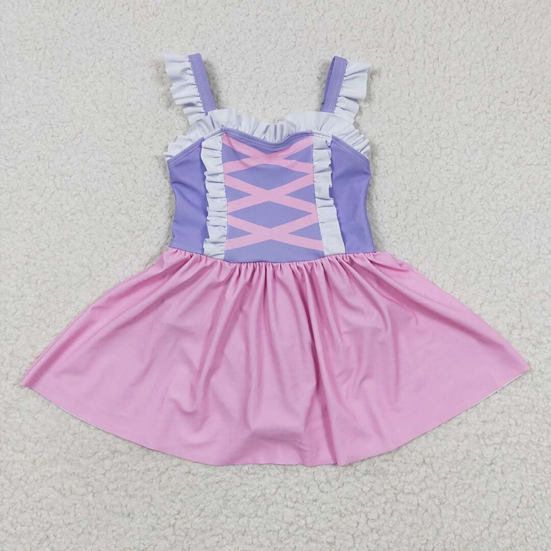 Purple Princess Bathing Suit for Girls, Ballet Swimsuit Etsy